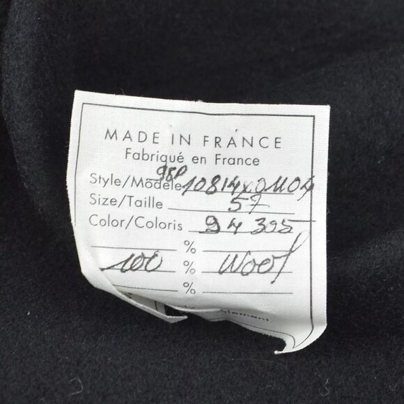 Chanel Black Hat Beret Small Good - Picture 14 of 15